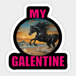 My galentine horse Sticker